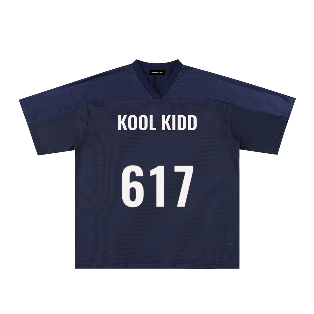 Oversized Mesh V-Neck Soccer Jersey