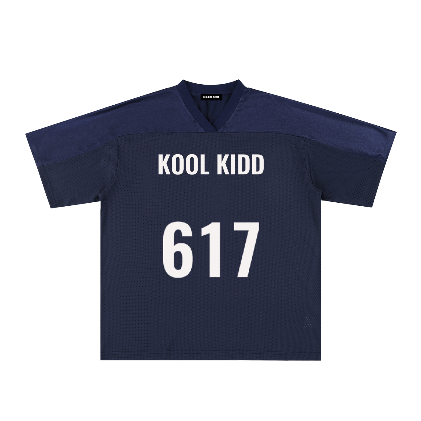 Oversized Mesh V-Neck Soccer Jersey