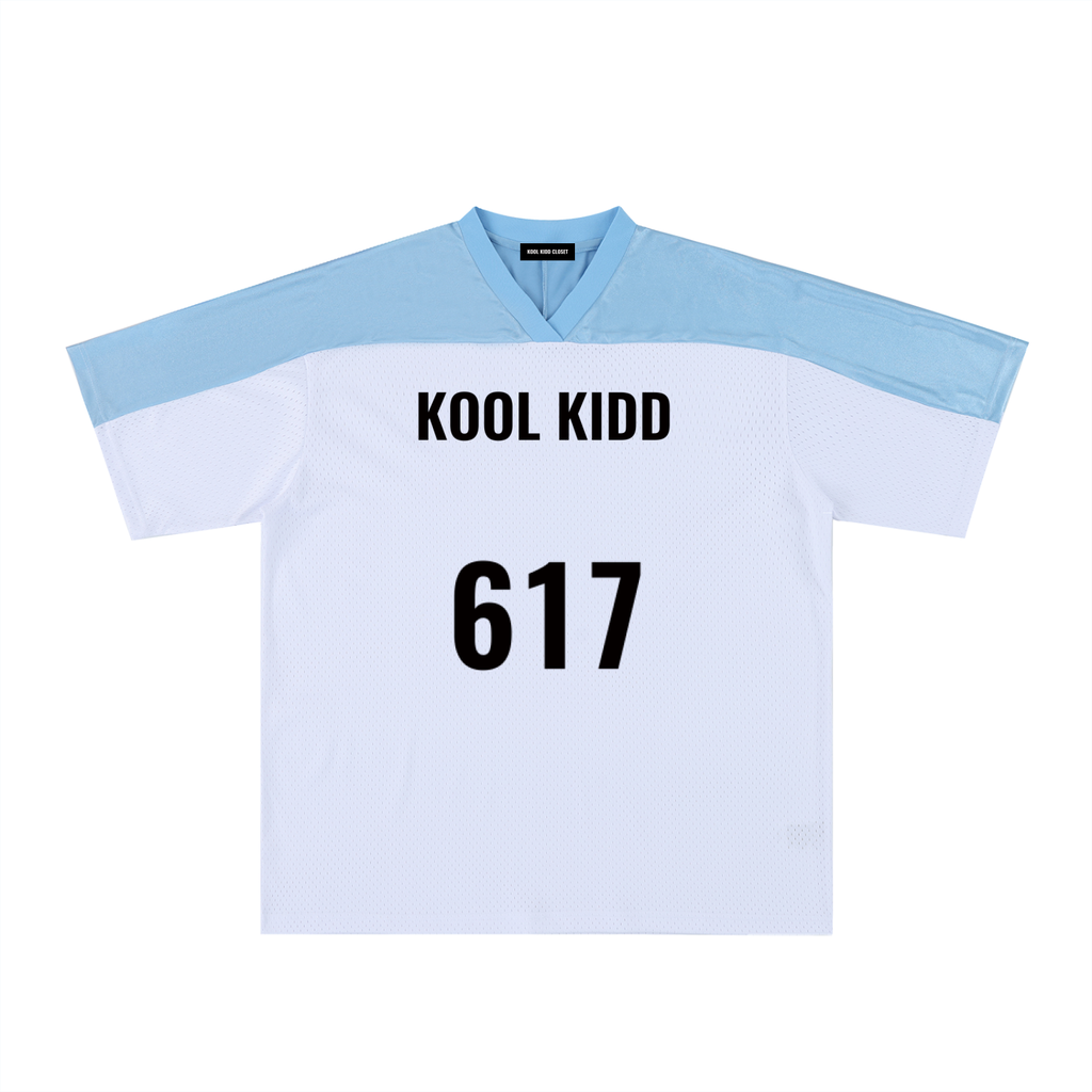 Oversized Mesh V-Neck Soccer Jersey