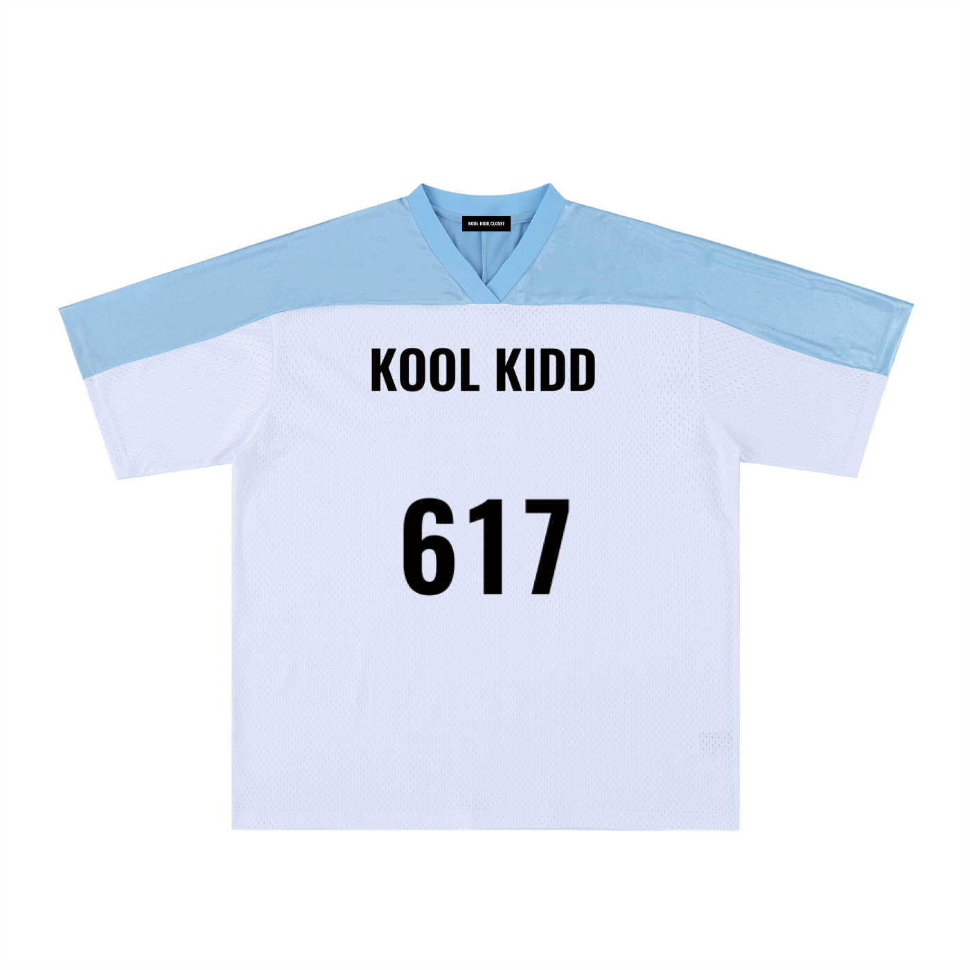 Oversized Mesh V-Neck Soccer Jersey