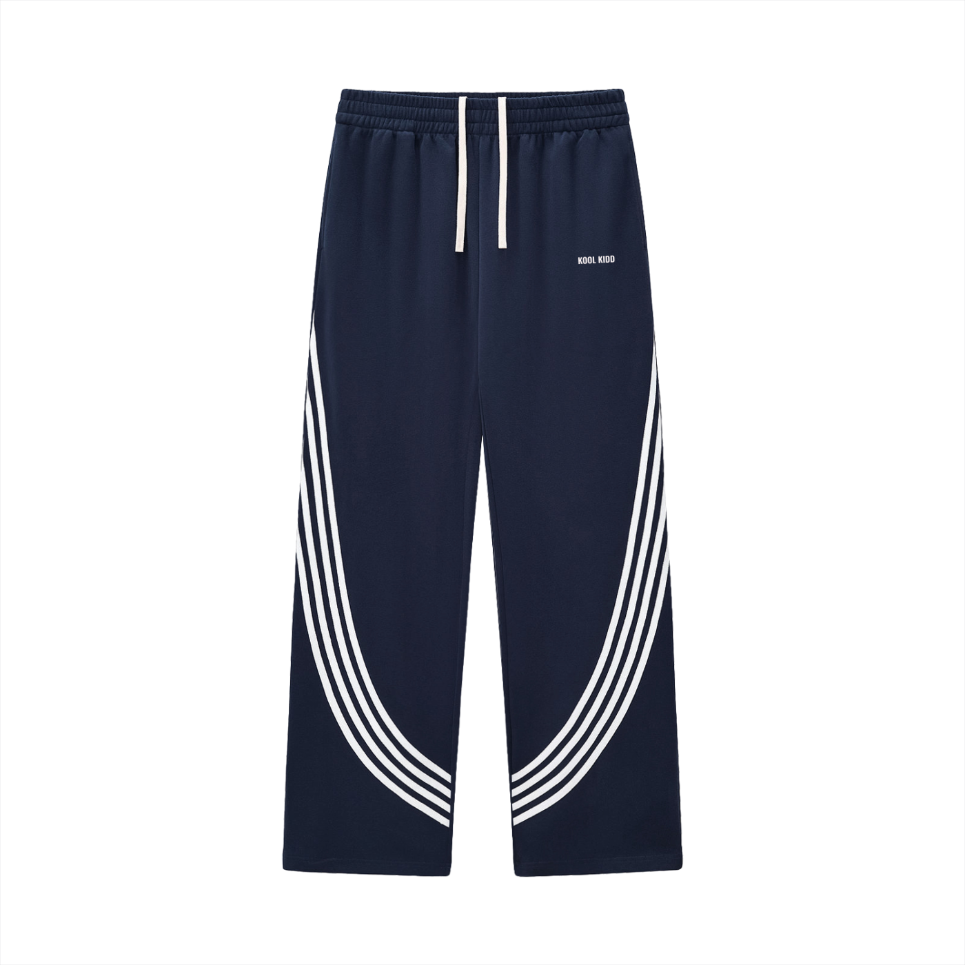 Curved Stripe Straight Sweatpants