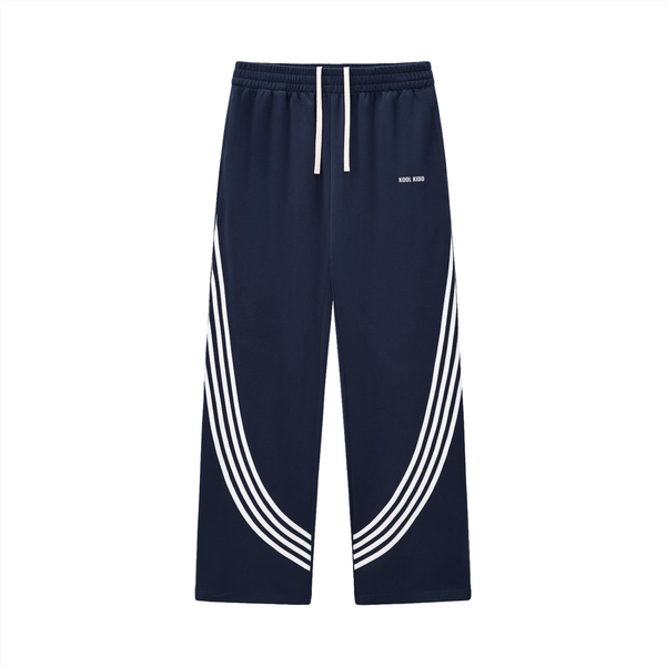 Curved Stripe Straight Sweatpants