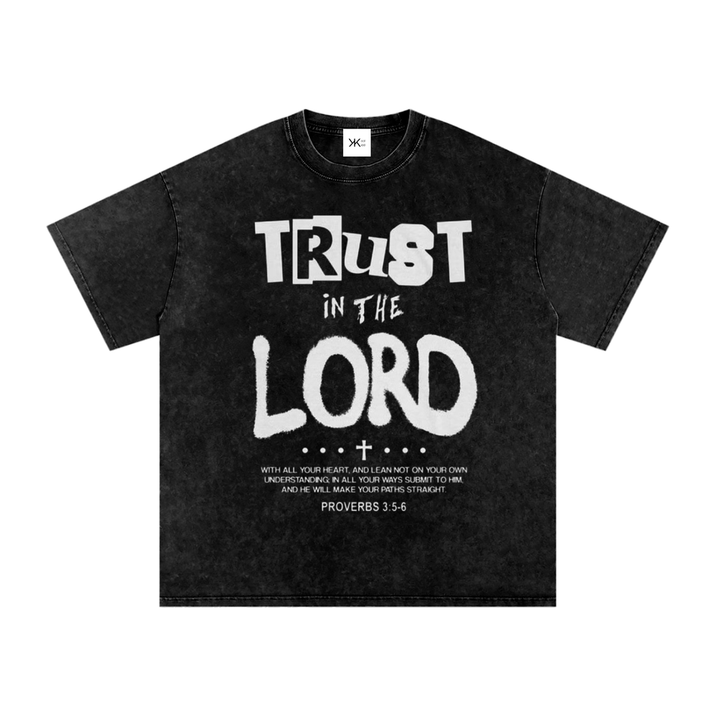 Snow Washed Oversized Cotton T-Shirt
