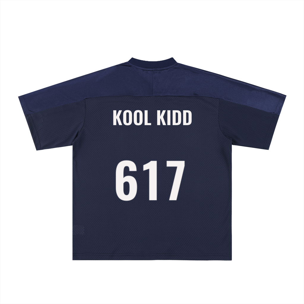 Oversized Mesh V-Neck Soccer Jersey