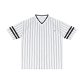 Unisex Striped Loose V-Neck T-Shirt