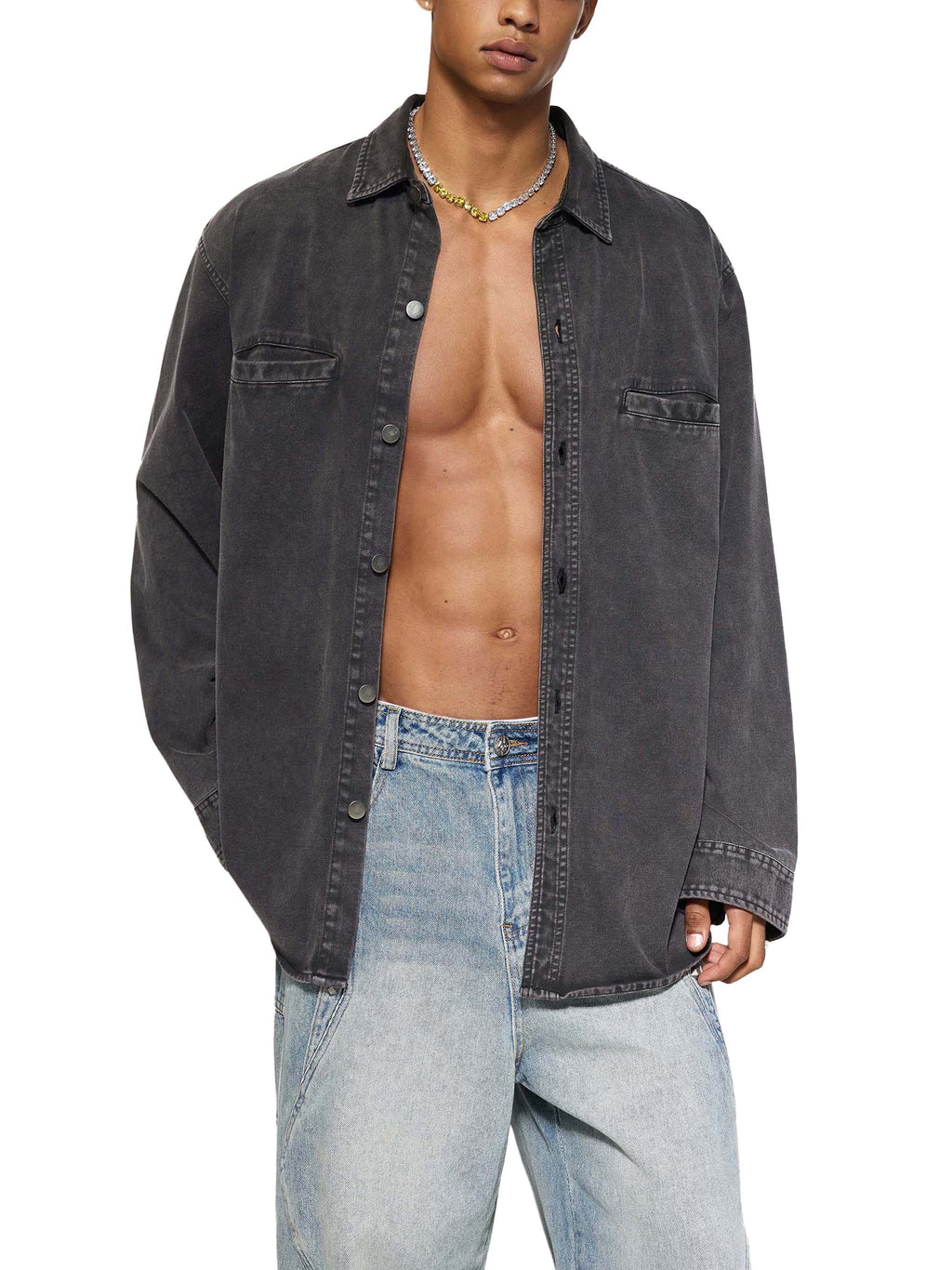 Unisex Denim Vintage Washed Heavyweight Jacket